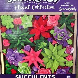 Floral Collection Succulents Air Dry Clay Kit